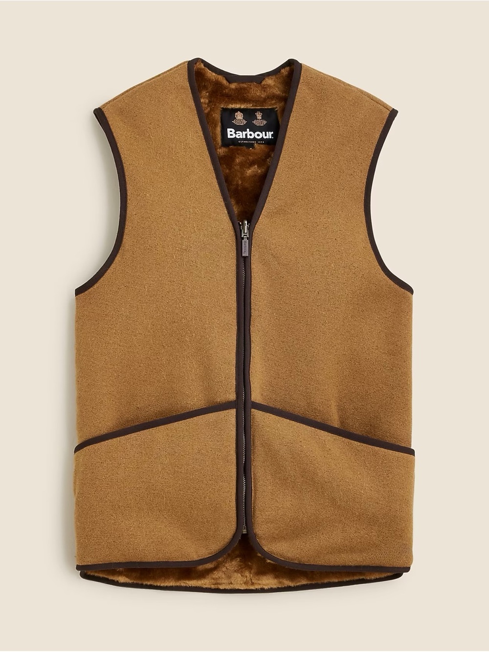 Barbour Men’s Zip In Liner Fleece Vest, Size 40